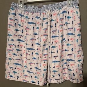 Sugar Kids Striped Blue and White Swimwear men's large